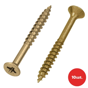 Wkręt do drewna hartowany łeb stożkowy PZ2 | 10szt. | 3.5x60 mm