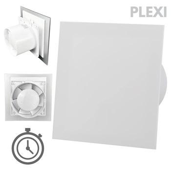 Wentylator łazienkowy dRim fi100 (TS) + FRONT PP Biały mat