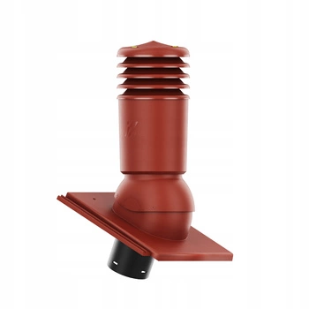 Kominek wentylacyjny IZOLOWANY do dachówki PLANUM CIEMNOCZERWONY fi125